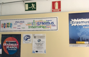 Erasmus+ projektfal a spanyol középiskolában, La Unionban